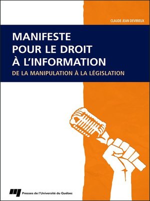 cover image of Manifeste pour le droit à l'information